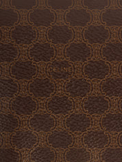 Macadam Pattern Top Handle Bag Brown