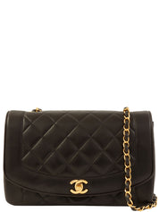 1992年頃製 ダイアナフラップチェーンバッグ25cm ブラック