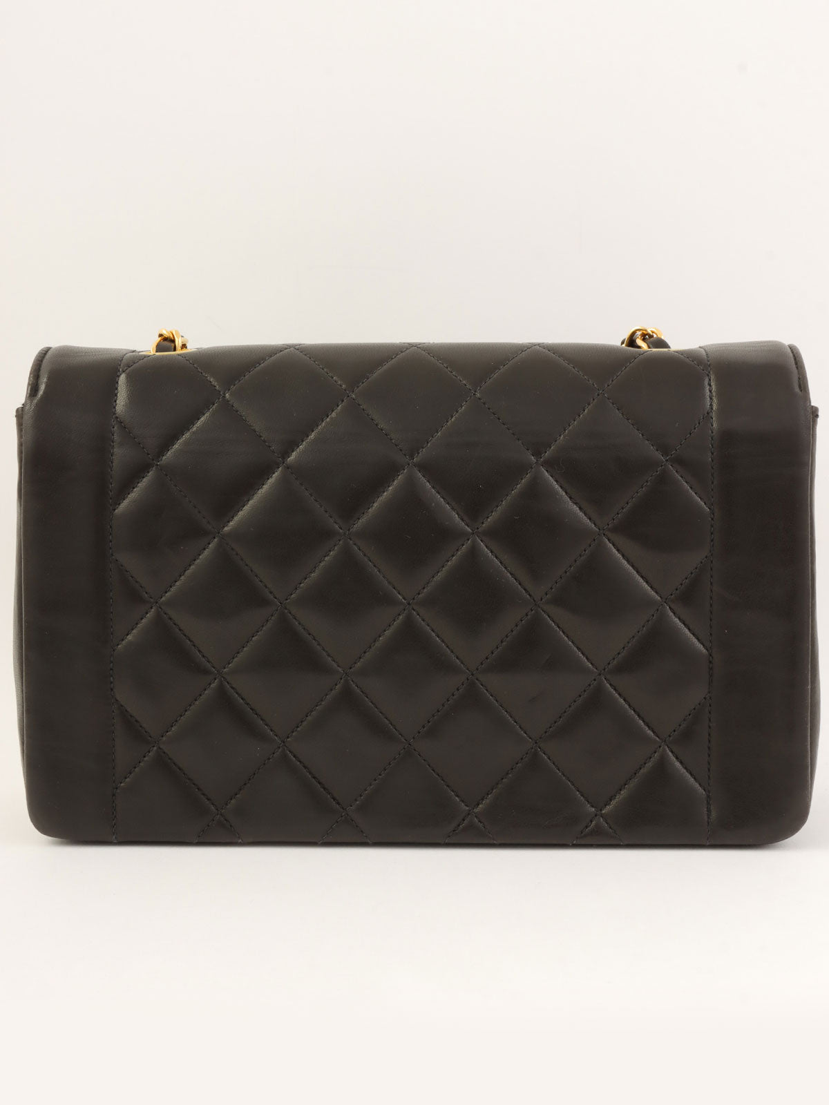 1992年頃製 ダイアナフラップチェーンバッグ25cm ブラック