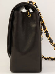 1992年頃製 ダイアナフラップチェーンバッグ25cm ブラック