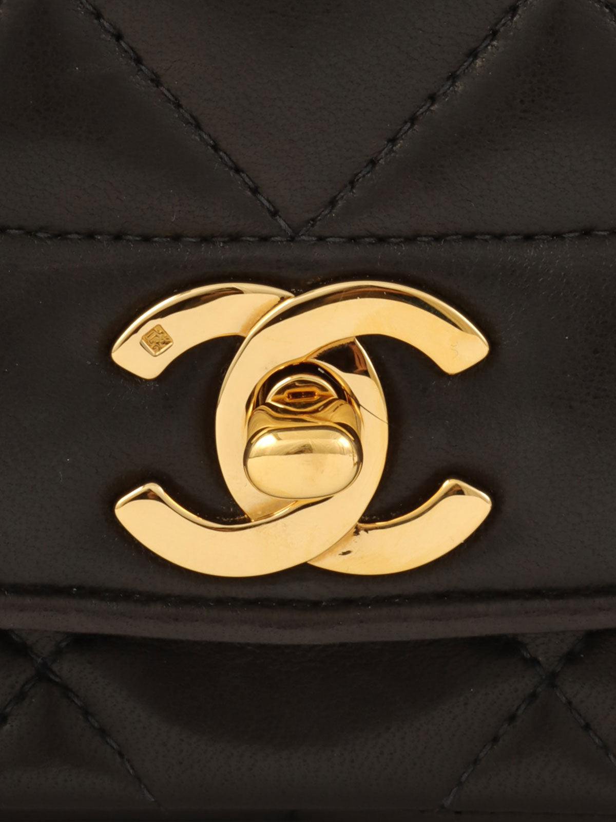 1992年頃製 ダイアナフラップチェーンバッグ25cm ブラック