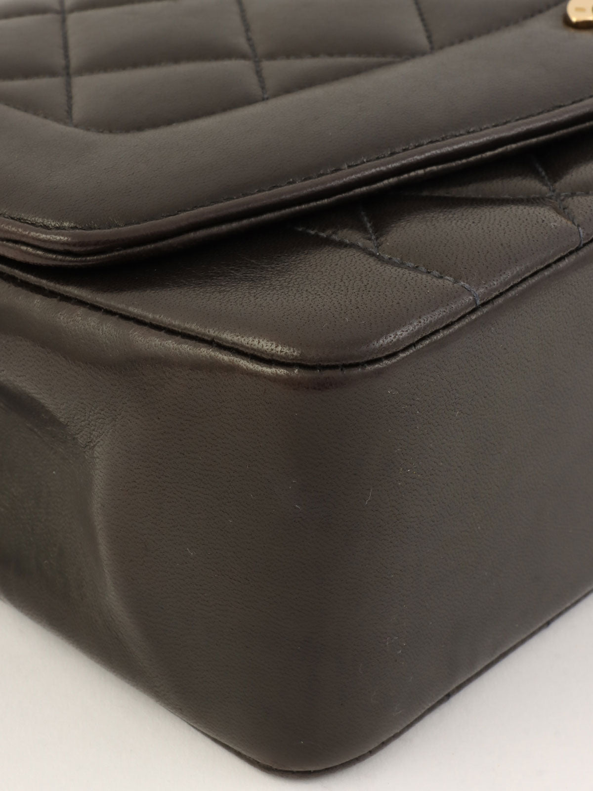 1992年頃製 ダイアナフラップチェーンバッグ25cm ブラック