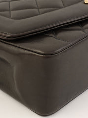 1992年頃製 ダイアナフラップチェーンバッグ25cm ブラック