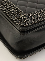 2014 Boy Chanel Chain Shoulder Bag in Black