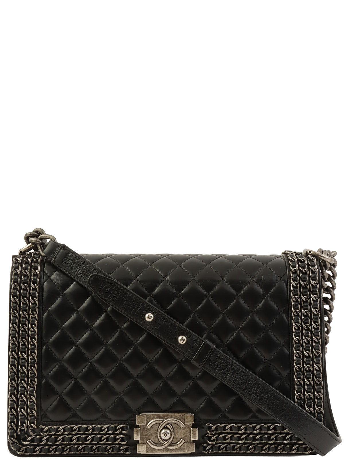 2014 Boy Chanel Chain Shoulder Bag in Black