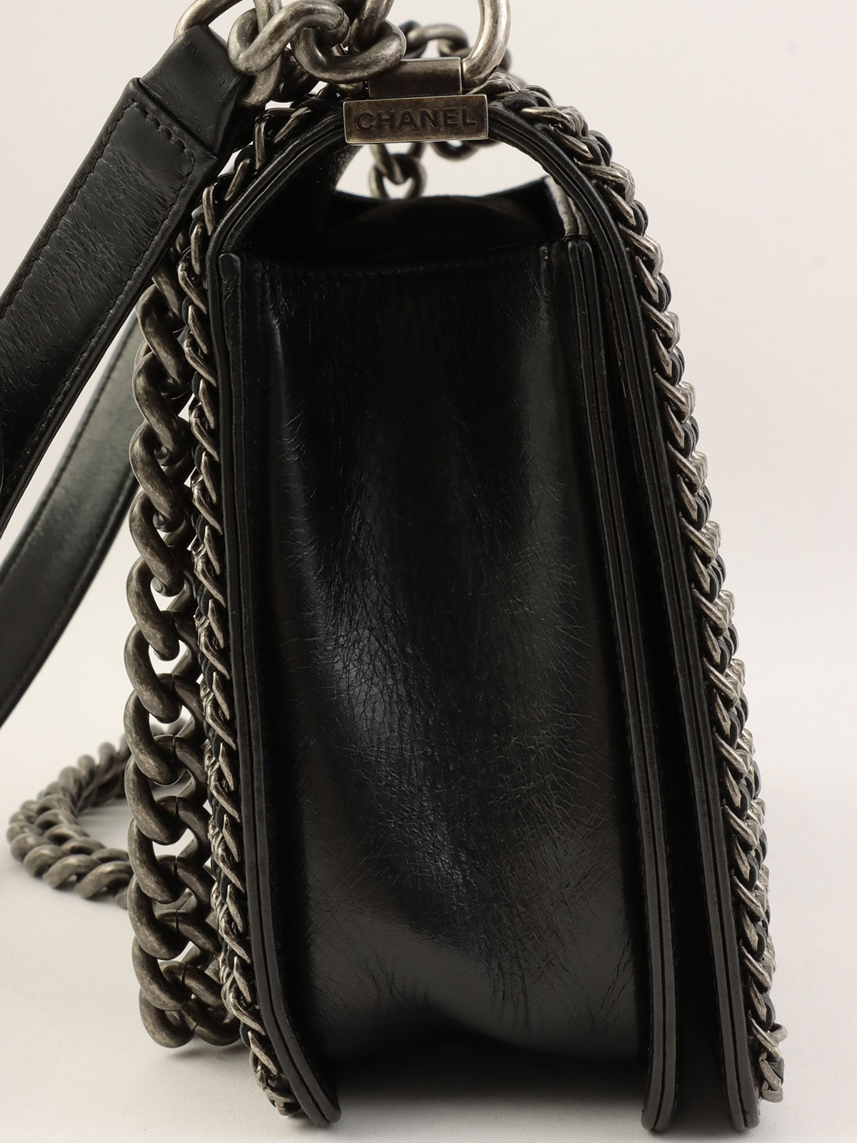 2014 Boy Chanel Chain Shoulder Bag in Black