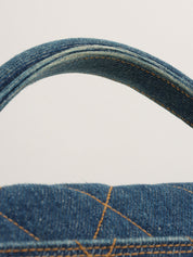 1997 年款 Denim CC 旋扣公文包，靛蓝色