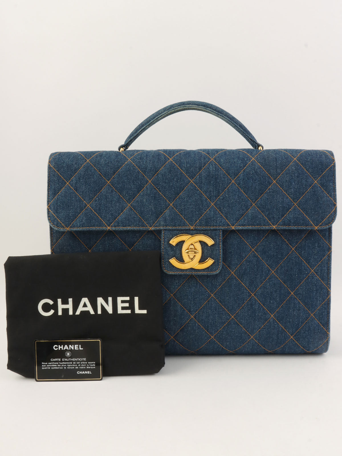 1997年頃製 デニムCCターンロックブリーフケース インディゴ