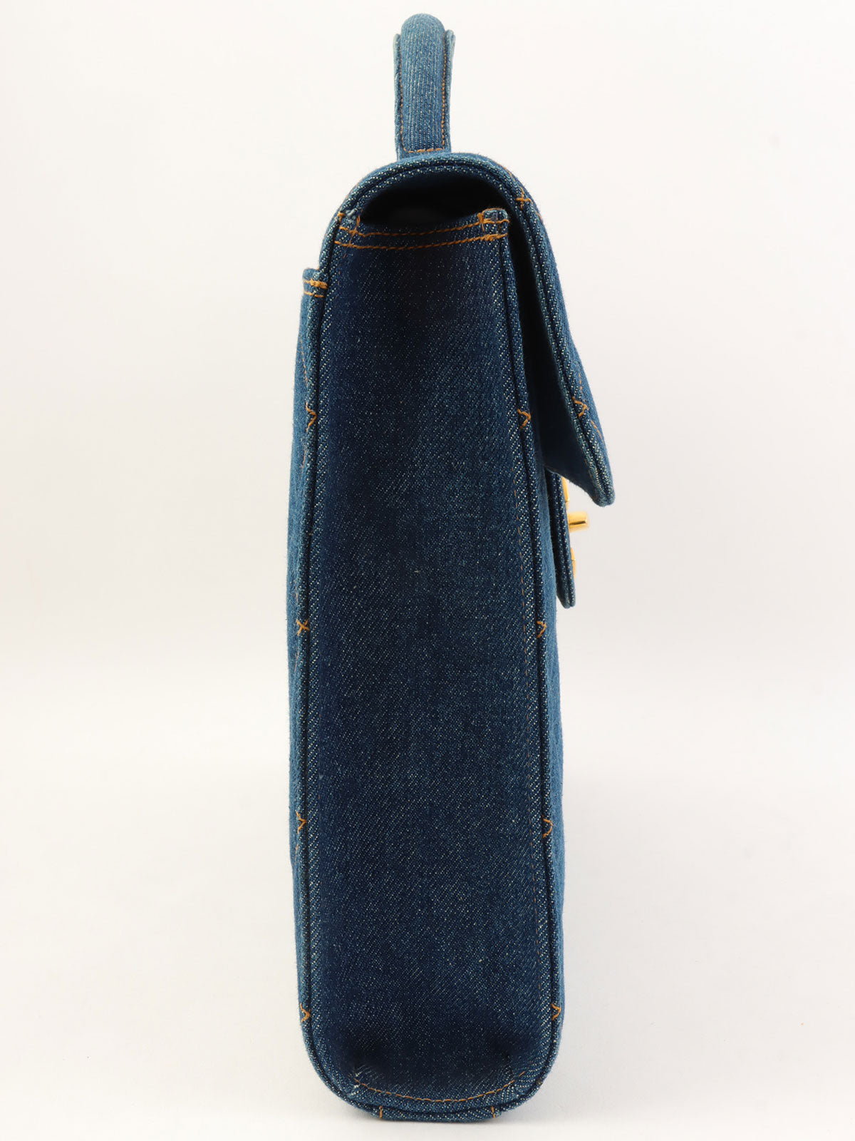 1997 年款 Denim CC 旋扣公文包，靛蓝色