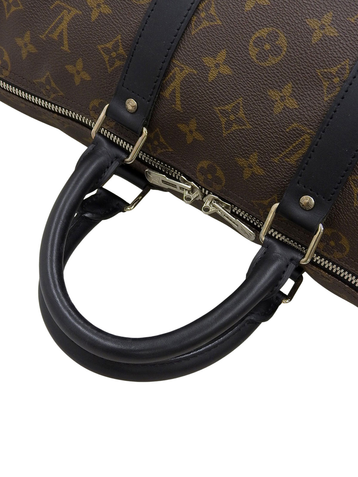 2009 Monogram Macaroni Keepall Bandouliere 45 in Brown/Black