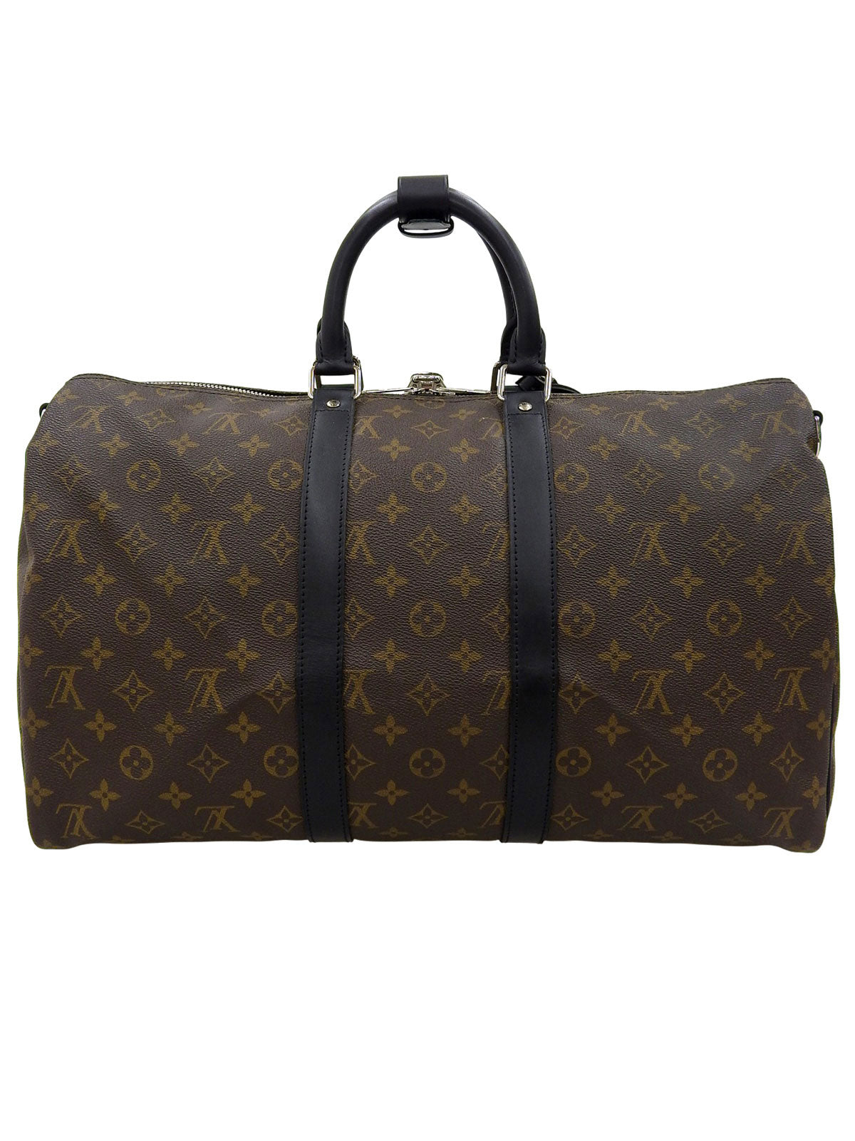 2009 Monogram Macaroni Keepall Bandouliere 45 in Brown/Black