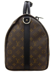 2009 Monogram Macaroni Keepall Bandouliere 45 in Brown/Black