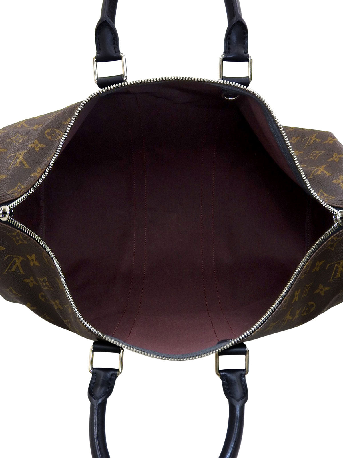 2009 Monogram Macaroni Keepall Bandouliere 45 in Brown/Black