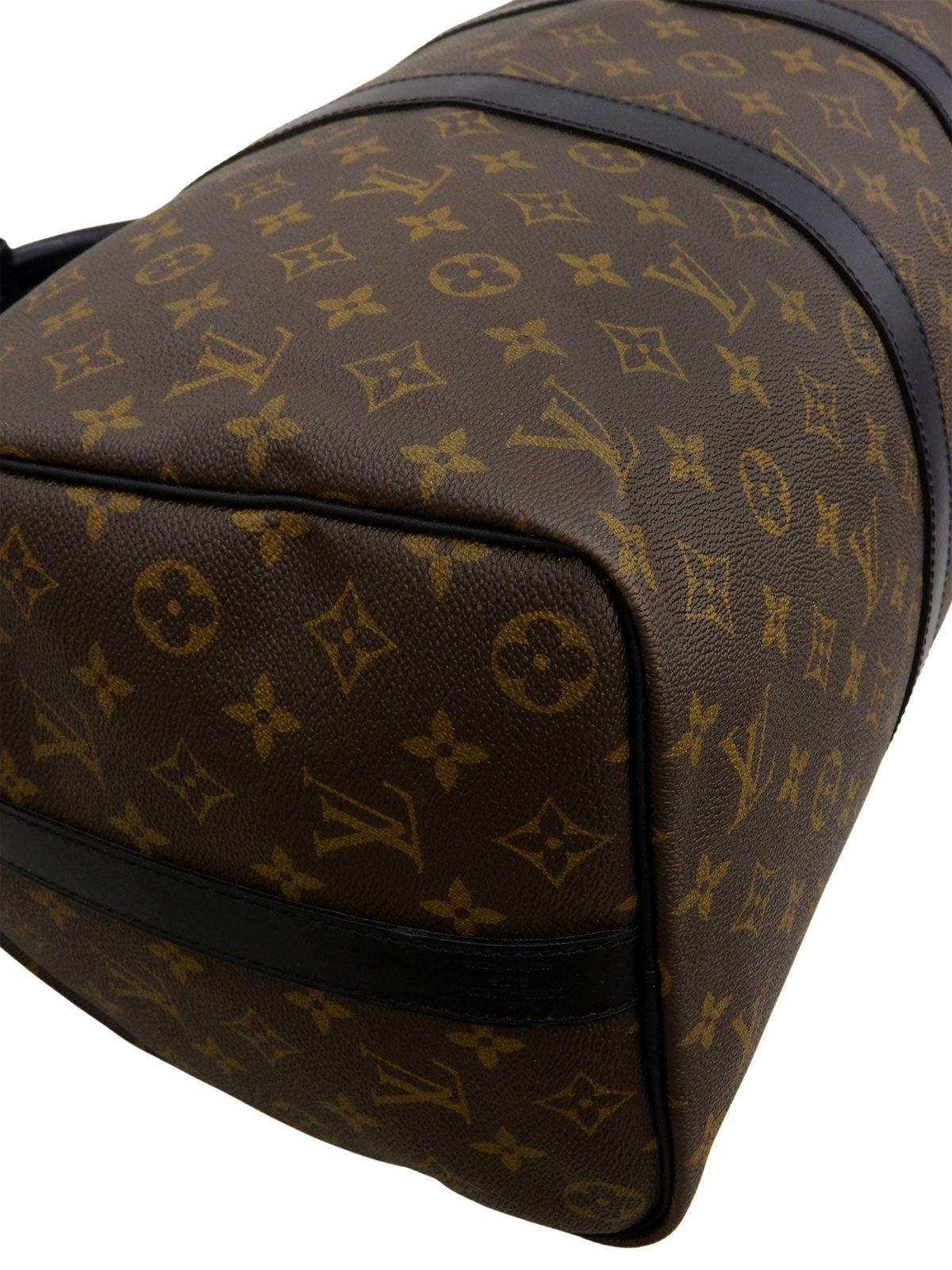 2009 Monogram Macaroni Keepall Bandouliere 45 in Brown/Black