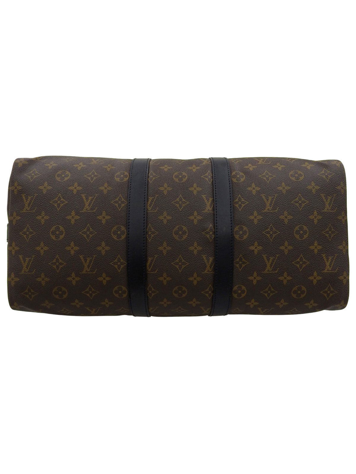2009 Monogram Macaroni Keepall Bandouliere 45 in Brown/Black