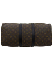2009 Monogram Macaroni Keepall Bandouliere 45 in Brown/Black