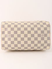 2007 Canvas Damier Azur Speedy 25 White