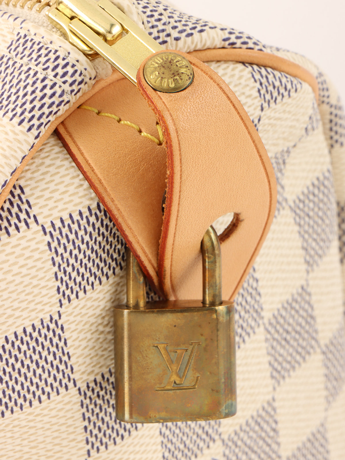 2007 Canvas Damier Azur Speedy 25 White