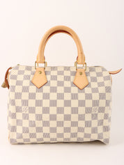 2007 Canvas Damier Azur Speedy 25 White