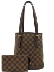 2001 Damier Canvas Mare Tote Bag Brown