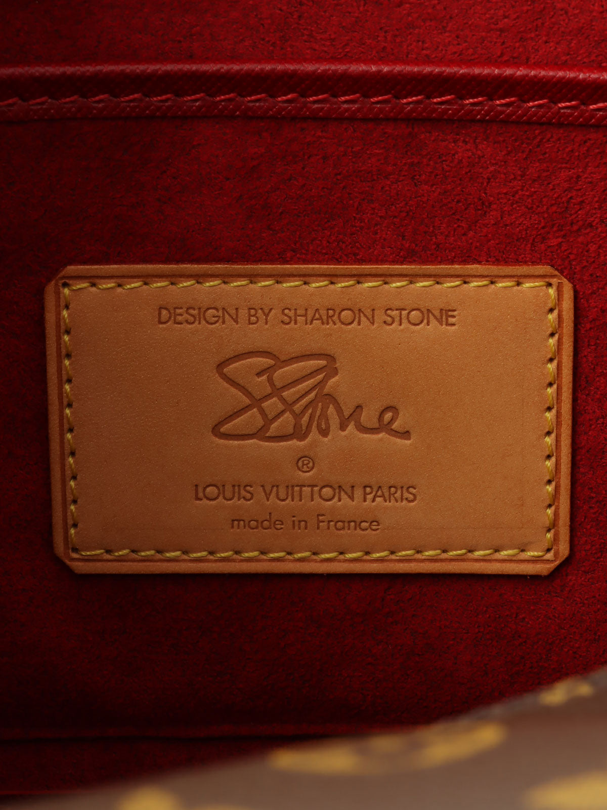 2001 Sharon Stone Collaboration Canvas Monogram Am First Three Brown