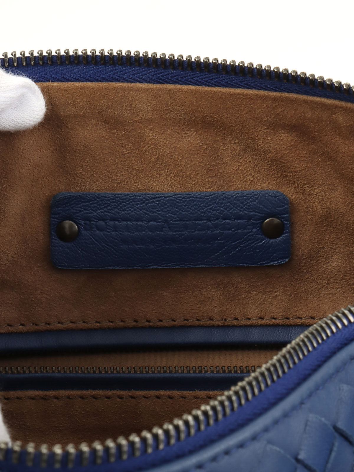 イントレチャートショルダーバッグ ブルー