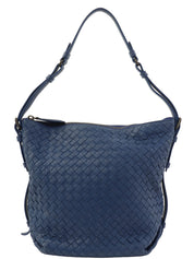 イントレチャートショルダーバッグ ブルー