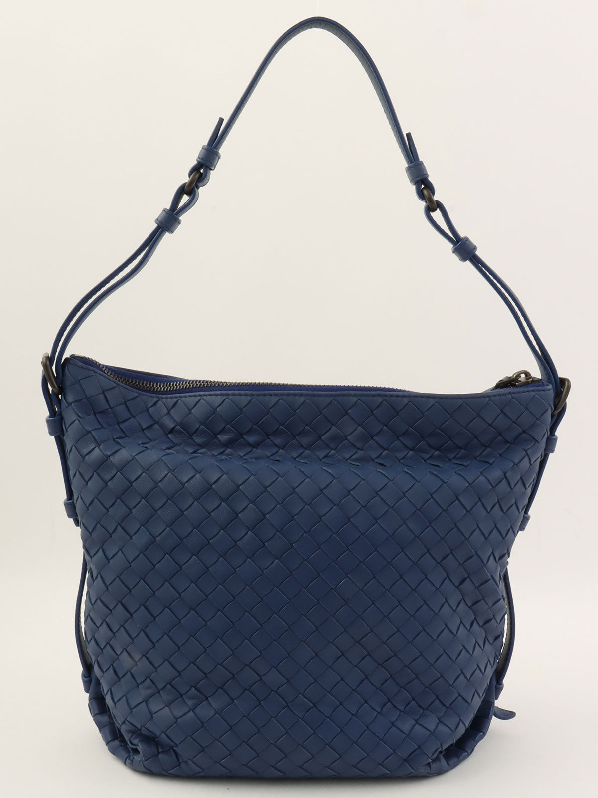 イントレチャートショルダーバッグ ブルー