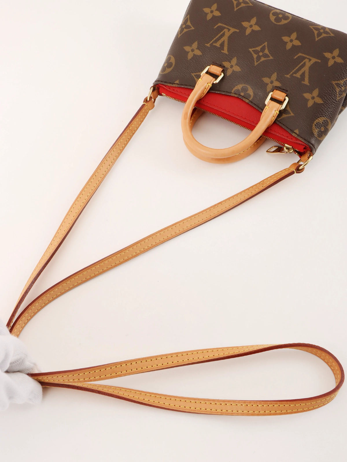 2015 Canvas Monogram Pochette Nano Pallas Brown/Red