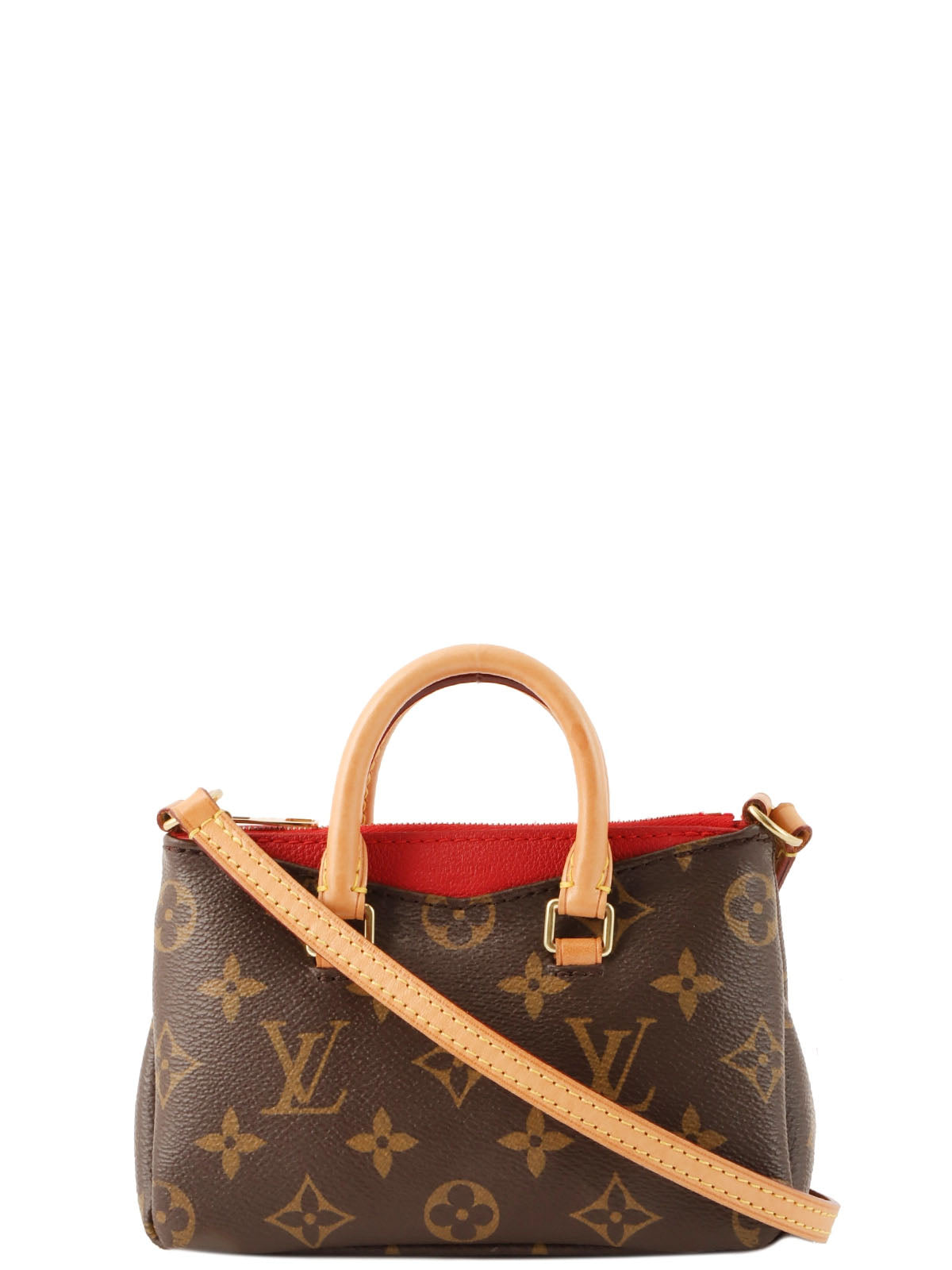 2015 Canvas Monogram Pochette Nano Pallas Brown/Red