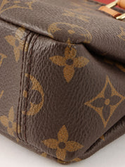 2015年製　キャンバスモノグラムポシェットナノパラス　ブラウン／レッド