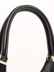 Canvas GG Pattern Jackie Shoulder Bag in Black