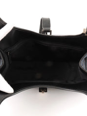 Canvas GG Pattern Jackie Shoulder Bag in Black