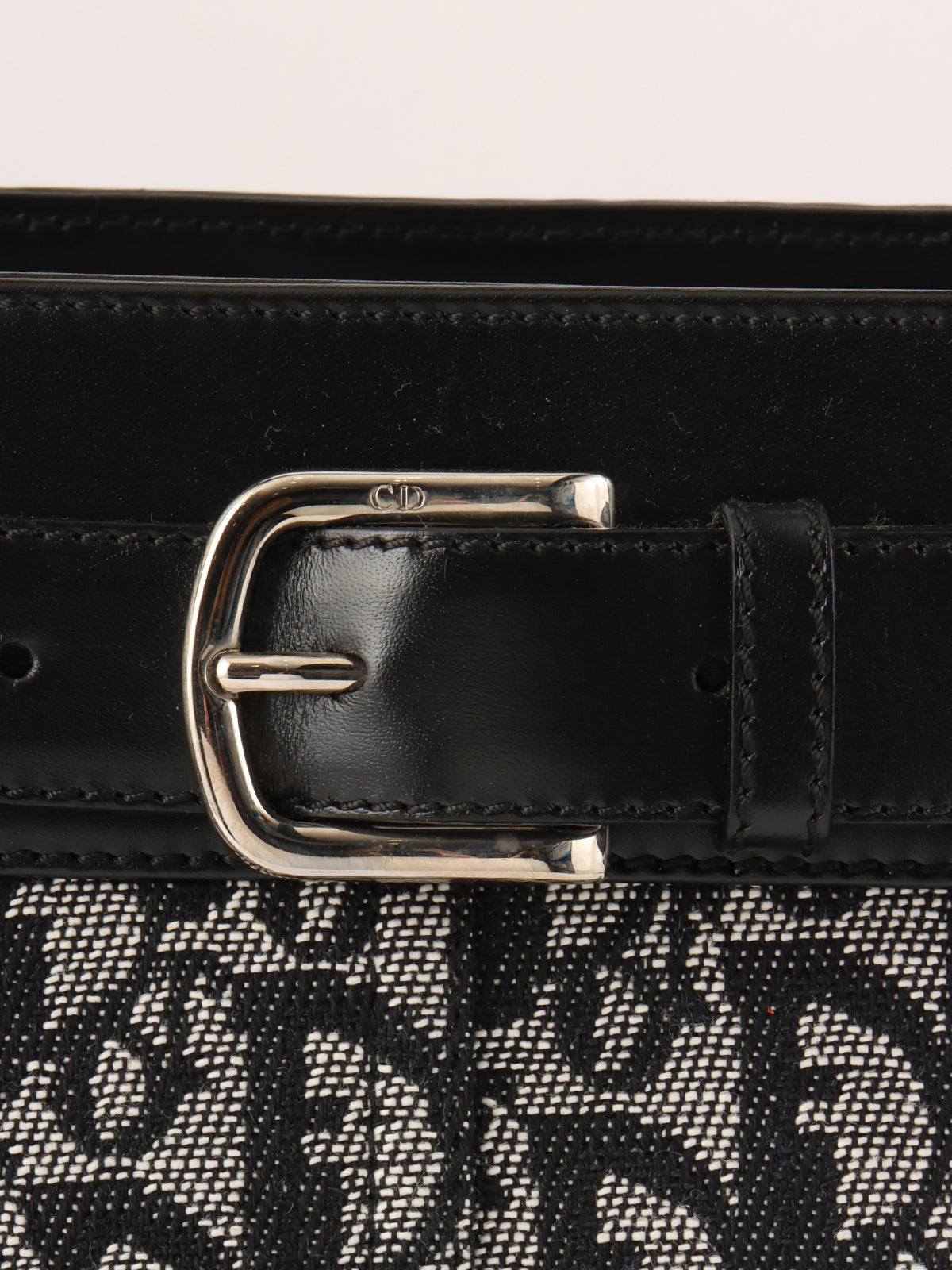 トロッターパターンハンドバッグ ブラック