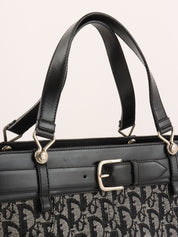 トロッターパターンハンドバッグ ブラック