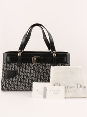 トロッターパターンハンドバッグ ブラック