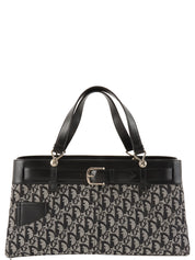 トロッターパターンハンドバッグ ブラック