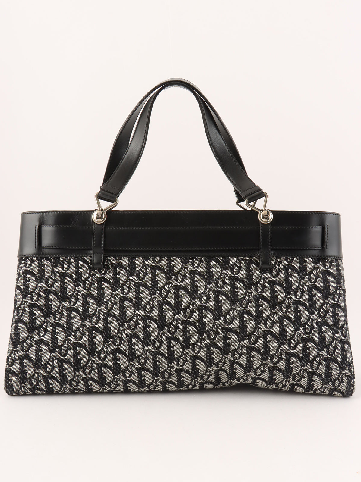 トロッターパターンハンドバッグ ブラック