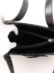 トロッターパターンハンドバッグ ブラック