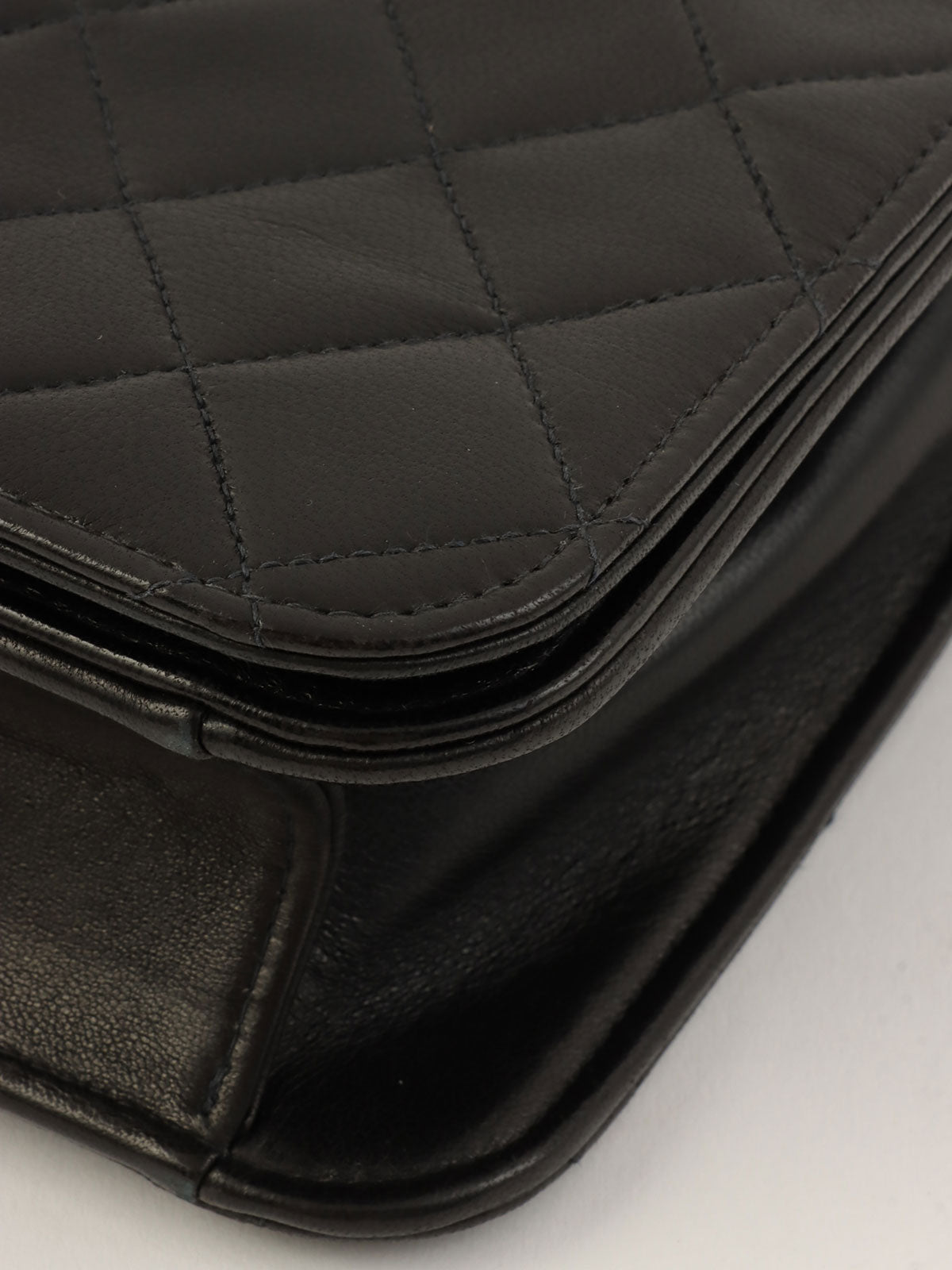 1997 Full Flap CC Mark Plate Chain Bag, Black