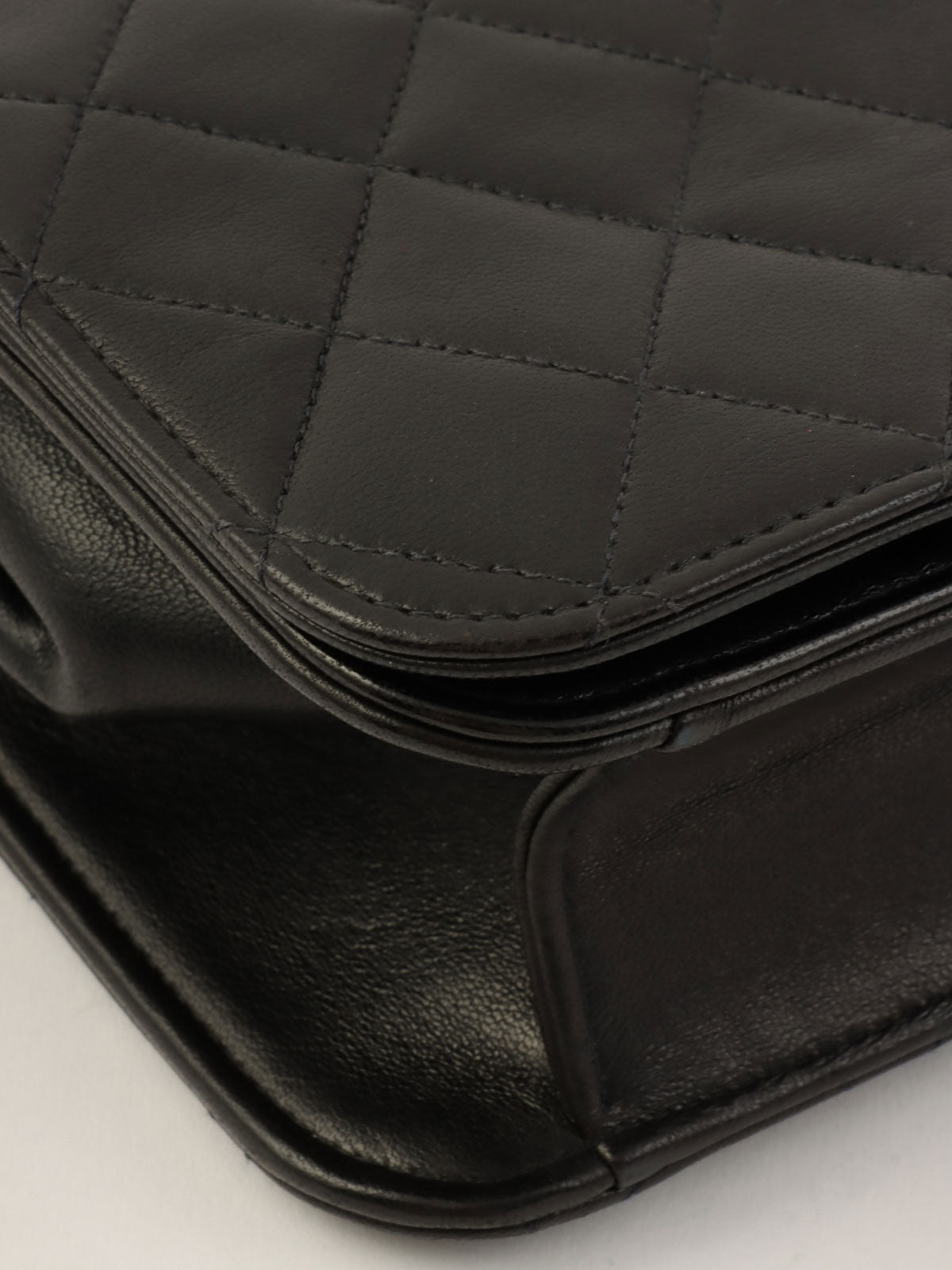 1997 Full Flap CC Mark Plate Chain Bag, Black