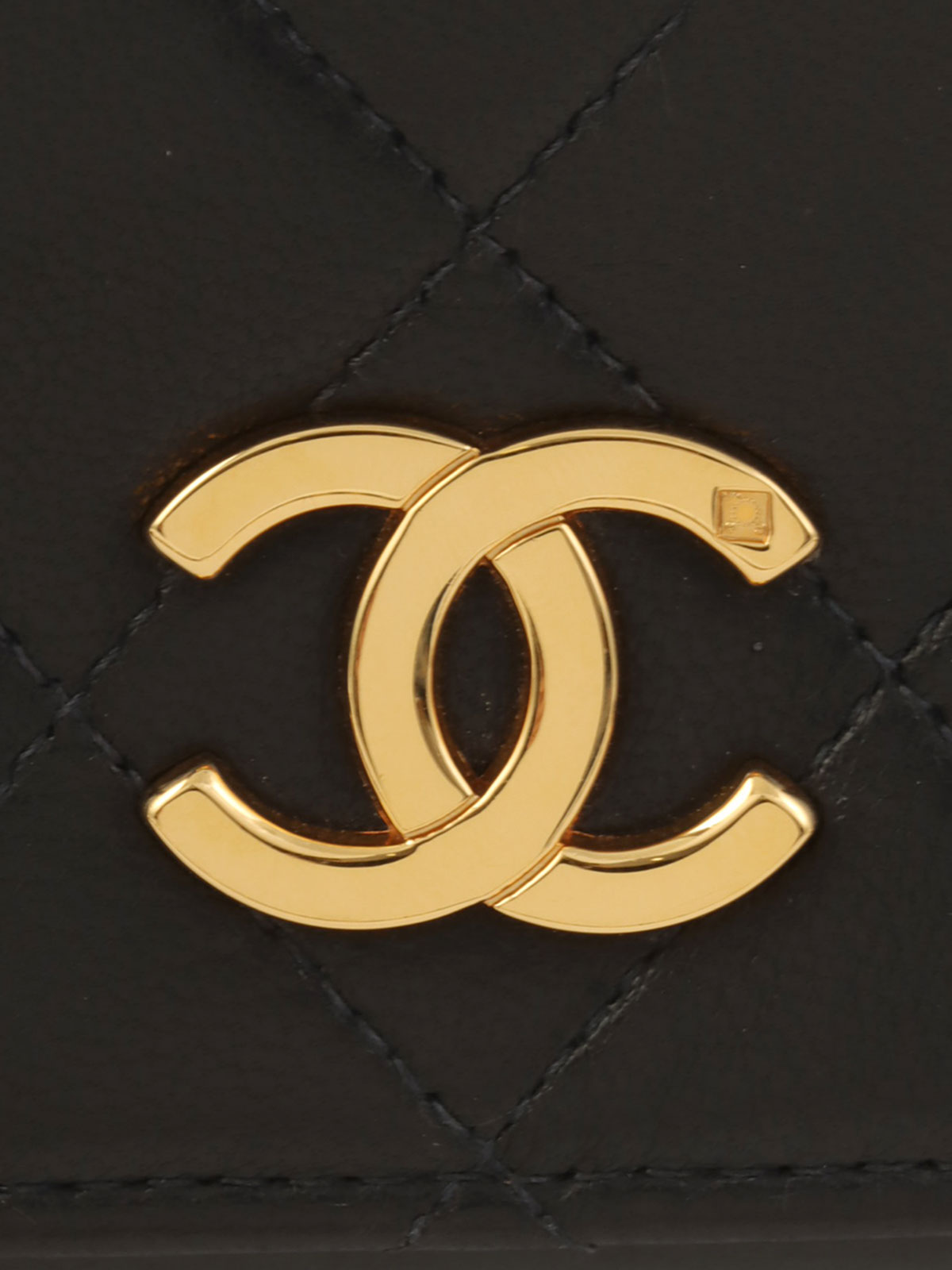 1997年頃製 フルフラップCCマークプレートチェーンバッグ ブラック