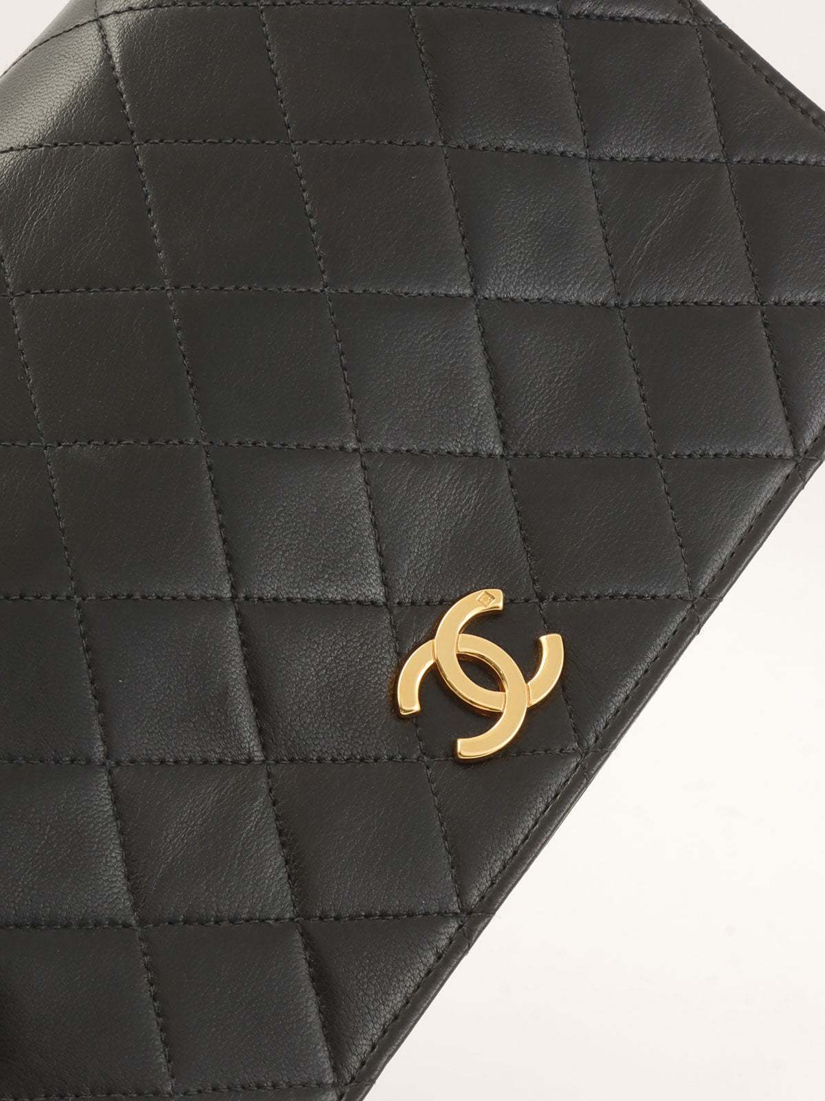 1997 Full Flap CC Mark Plate Chain Bag, Black