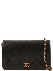 1997 Full Flap CC Mark Plate Chain Bag, Black