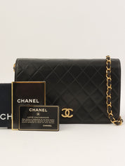 1997 Full Flap CC Mark Plate Chain Bag, Black