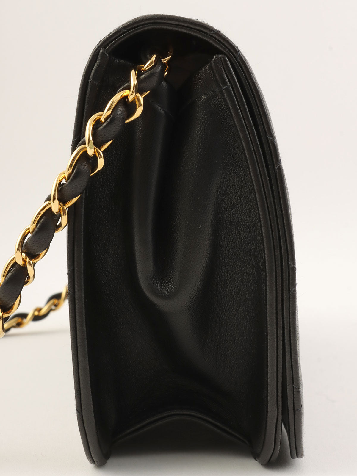 1997 Full Flap CC Mark Plate Chain Bag, Black