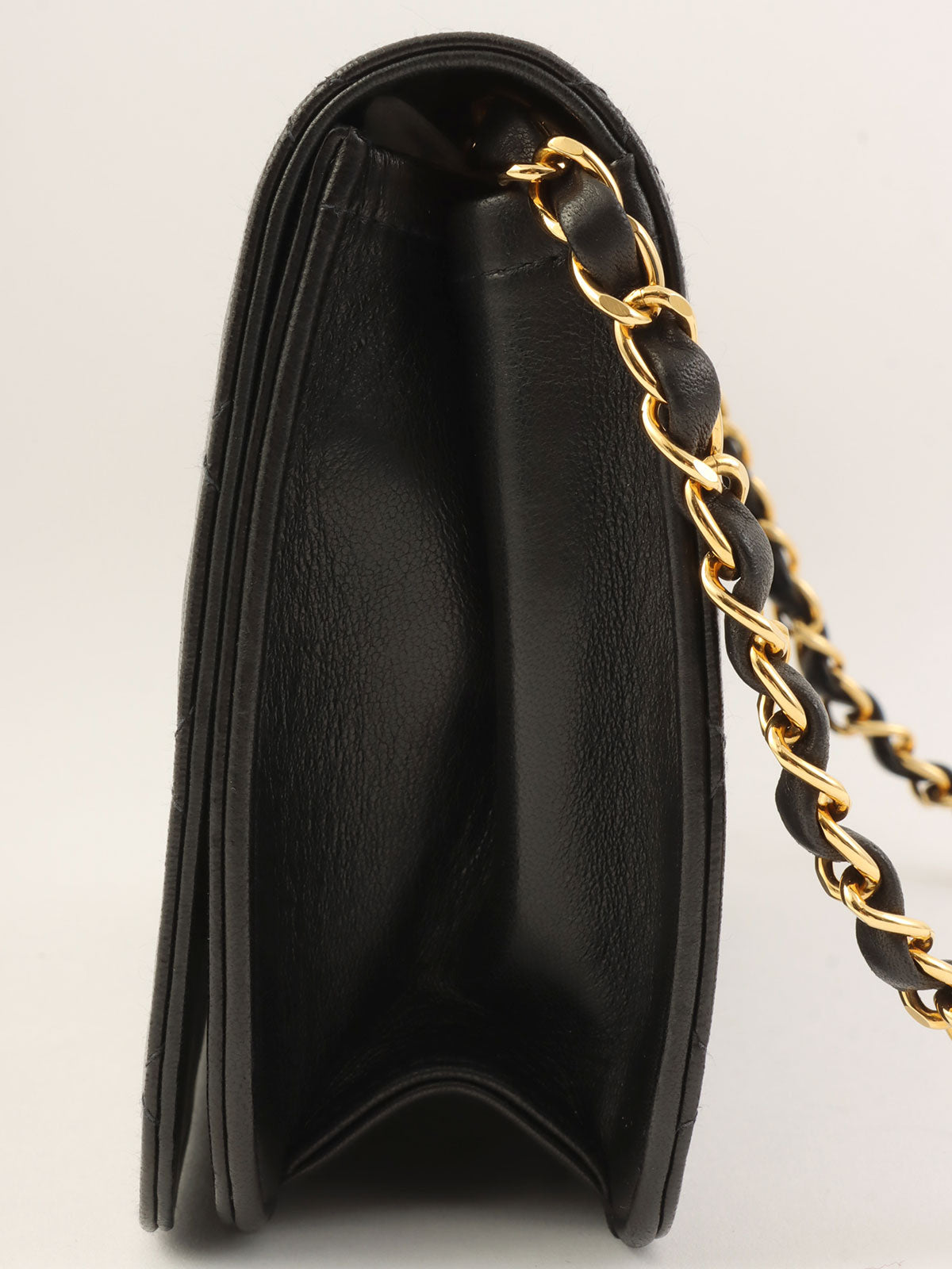 1997 Full Flap CC Mark Plate Chain Bag, Black