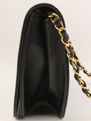 1997 Full Flap CC Mark Plate Chain Bag, Black