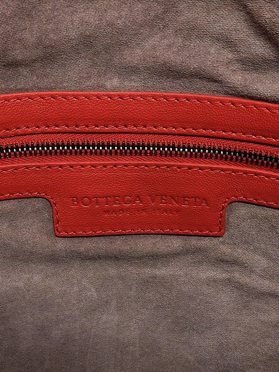 Red Intrecciato Hobo Bag