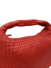 Red Intrecciato Hobo Bag